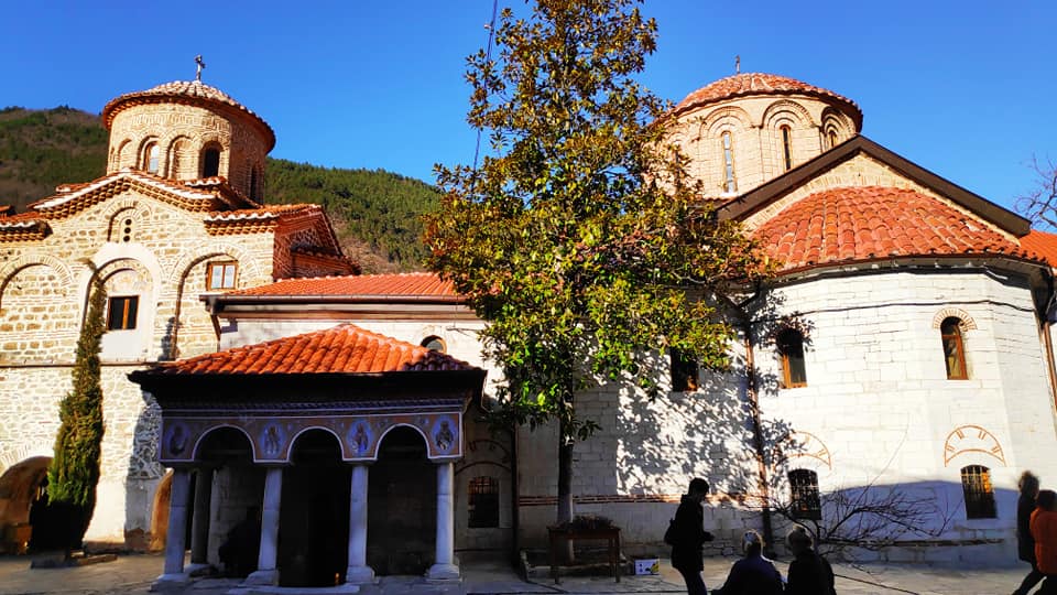 Bachkovo Monastery tour. Main Church of Bachkovo Monastery, Virgin Mary was built in 1604 and painted out in 1643. In the Monastery could be seen very old and interesting murals. One of the oldest wood - carved iconostases in Bulgarian lands is preserved in the church. The most treasured item of Bachkovo Monastery, which is also held in the Monastery temple, is the miraculous Virgin Mary icon which dates as far back as 1311.