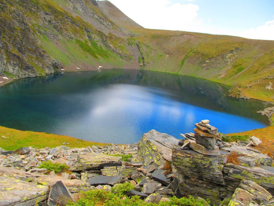 Seven Rila lakes, Rila montain Bulgaria. The Eye (Okoto) – about 38 m – this is the deepest of the lakes.