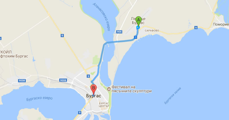 Private Taxi Transfer Burgas Airport to Burgas city, Easy Booking system
