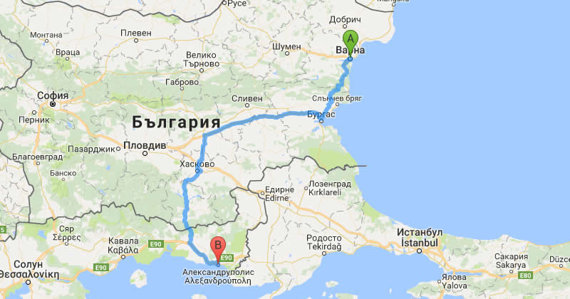 Private Taxi Transfer Varna to Alexandrupoli Easy Booking system. Rent a car with driver